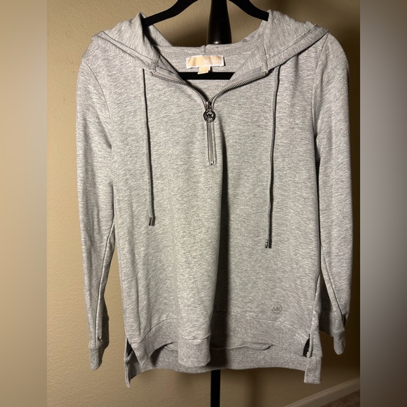 Michael Kors Qaurter Zip up Hoodie Size:Medium Color:Gray (NWOT) - Picture 2 of 7